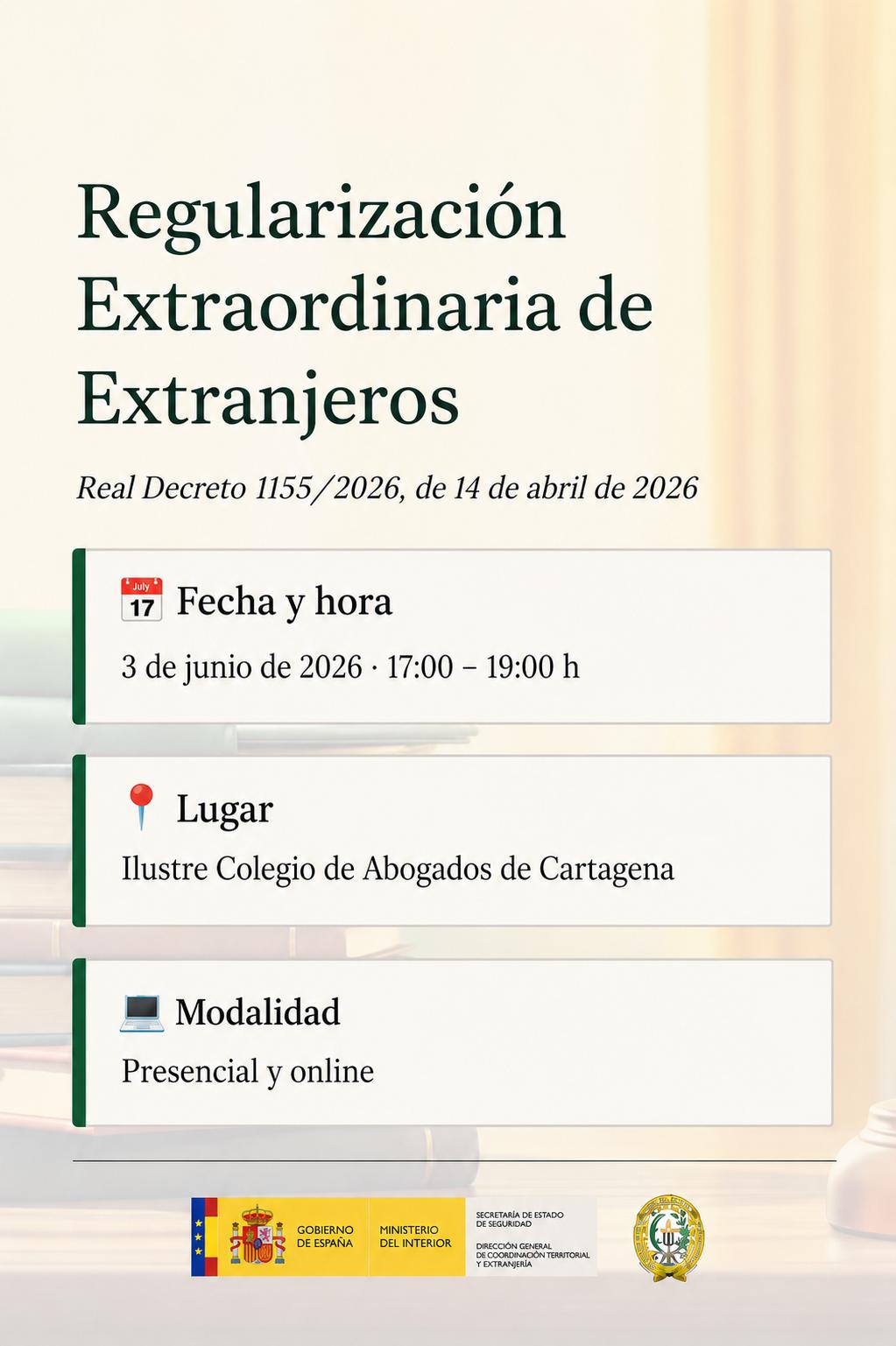 Jornada Formativa sobre Regularización Extraordinaria de Extranjeros – Real Decreto 1155/2026